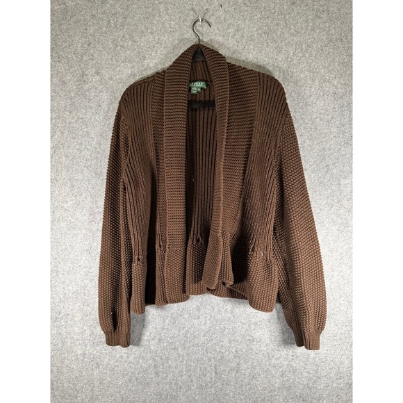Lauren Ralph Lauren Sweaters - Lauren Ralph Lauren Brown Cardigan Sweater
Cotton.